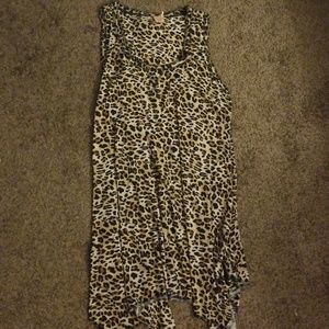 Sweet Juliet Leopard Print Racer Back Lounge Tunic